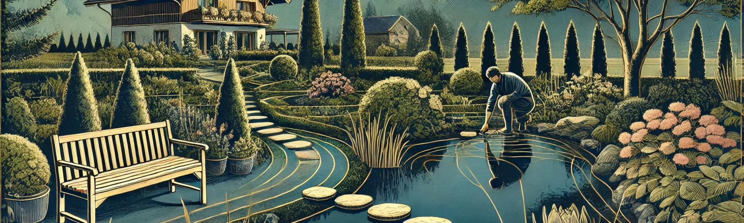 Moderner Garten mit Naturmaterialien in Kufstein – Bucher Bau Gartendesign